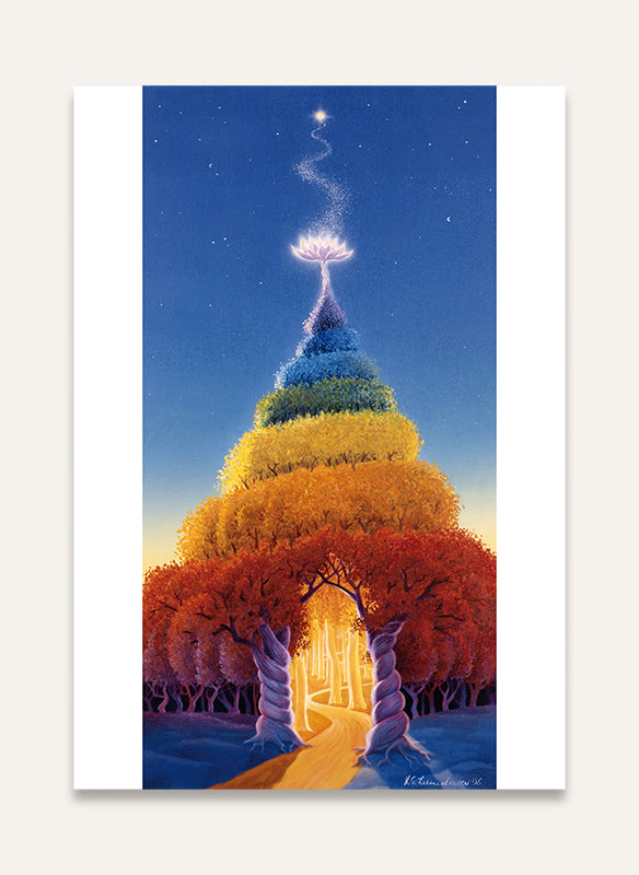 Regenbogenbaum - Postkarte 166