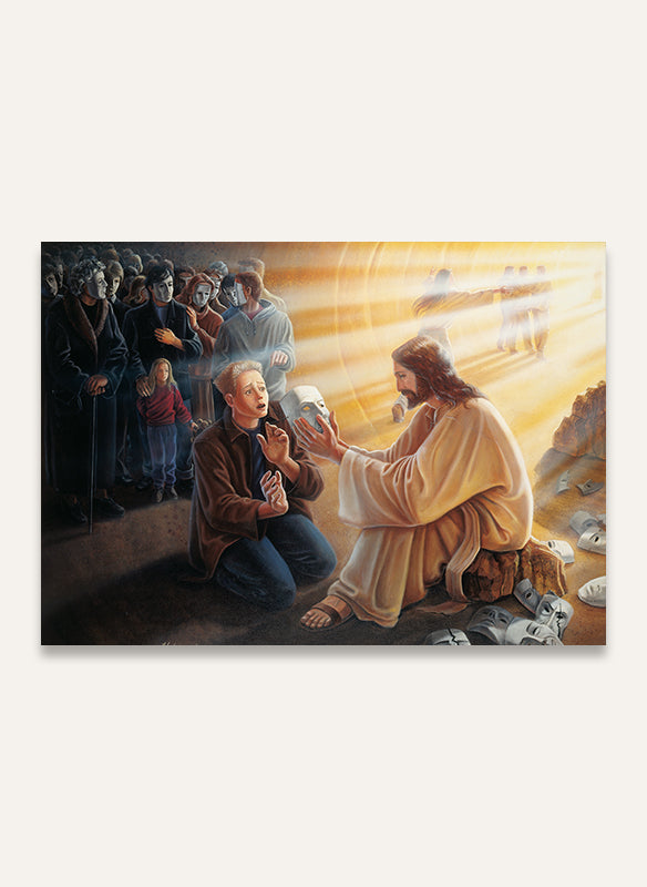 Das Ende der Maskerad - Postkarte