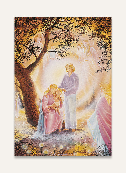 Family under the protection of angels - Postcard 056
