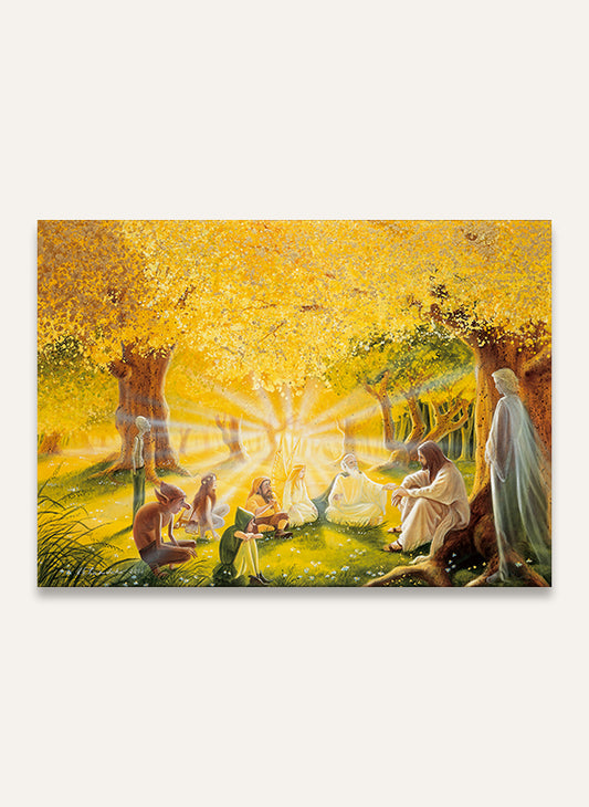 Beratung im Wald - Postkarte