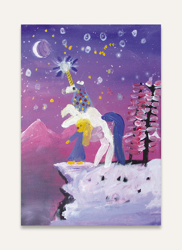 Schnee-Einhorn (Aiyana L.) - Postkarte 165