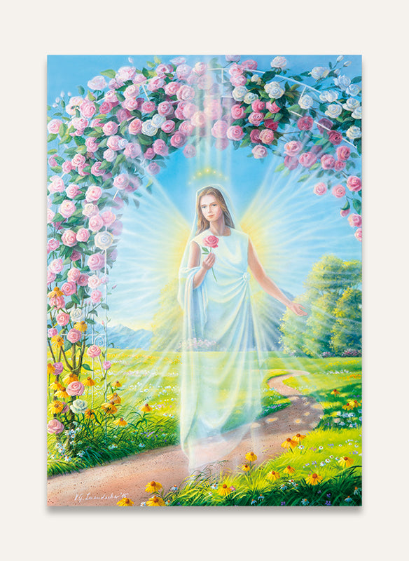 Rosenengel - Postkarte